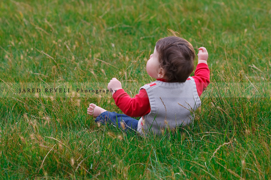 Ethan on the grass